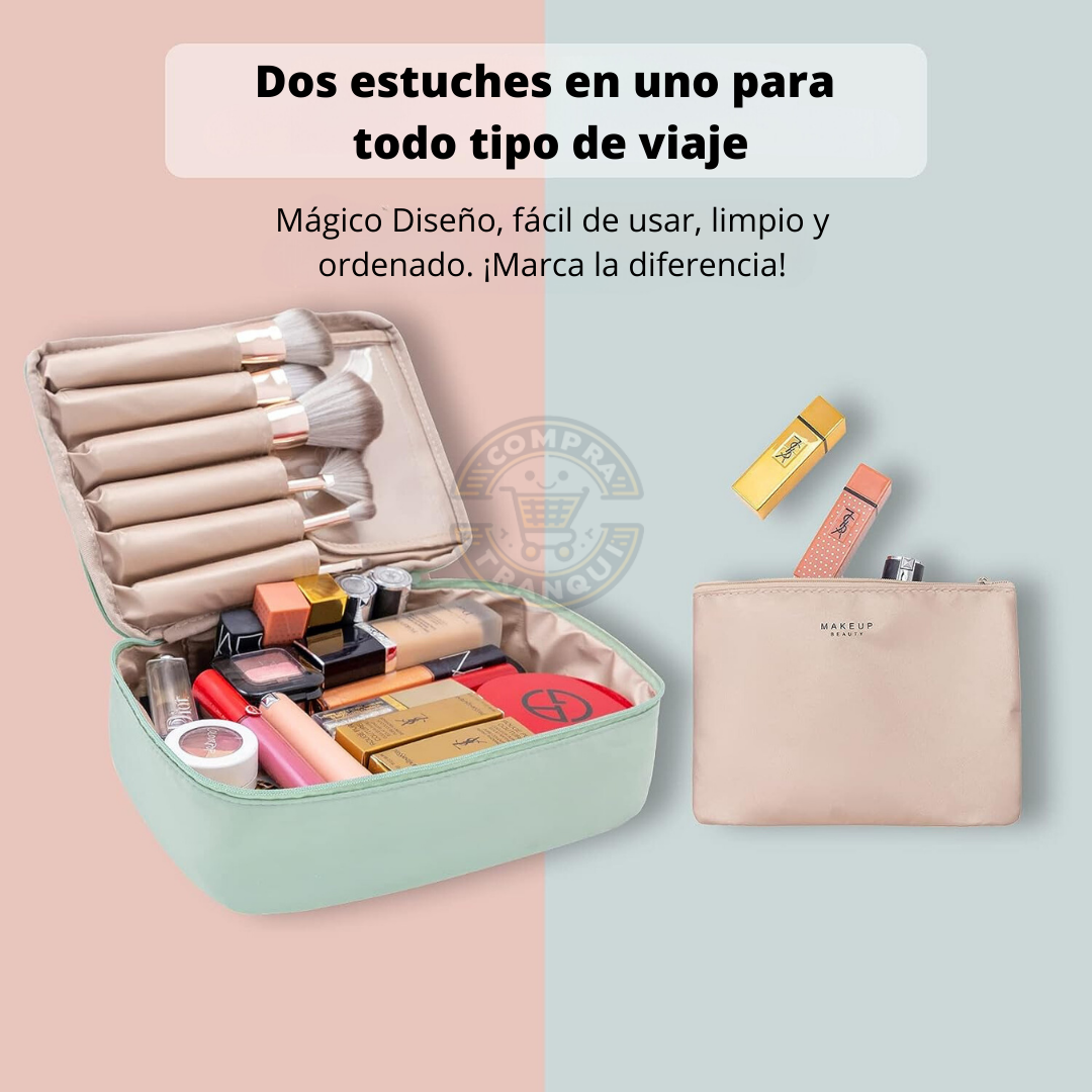 Cosmetiquera Deluxe™+🎁Mini joyero🌸llévalos donde quieras😍