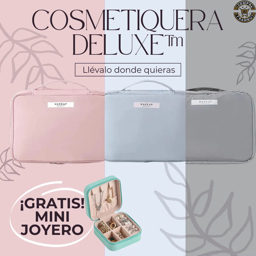 Cosmetiquera Deluxe™+🎁Mini joyero🌸llévalos donde quieras😍