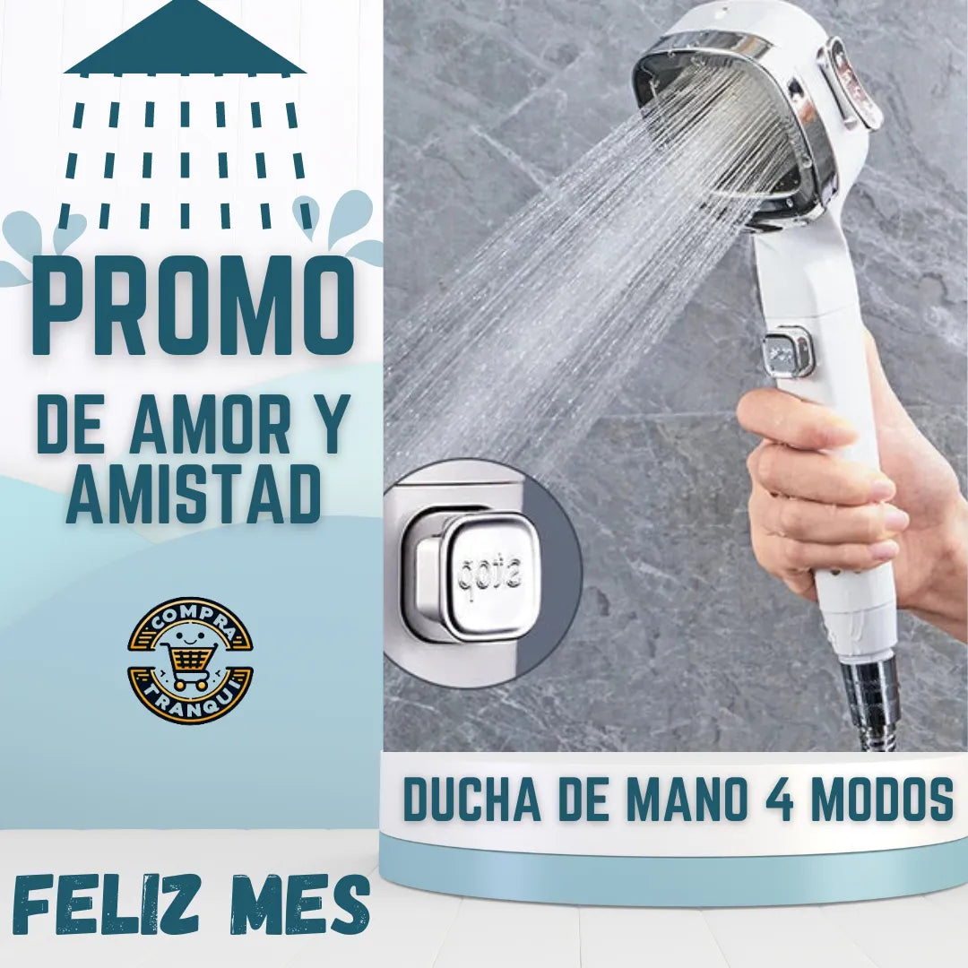 AquaBliss 4®-¡Oferta por este mes!✨ Ducha de Mano 4 modos. 🚿Cambia la forma de ducharte