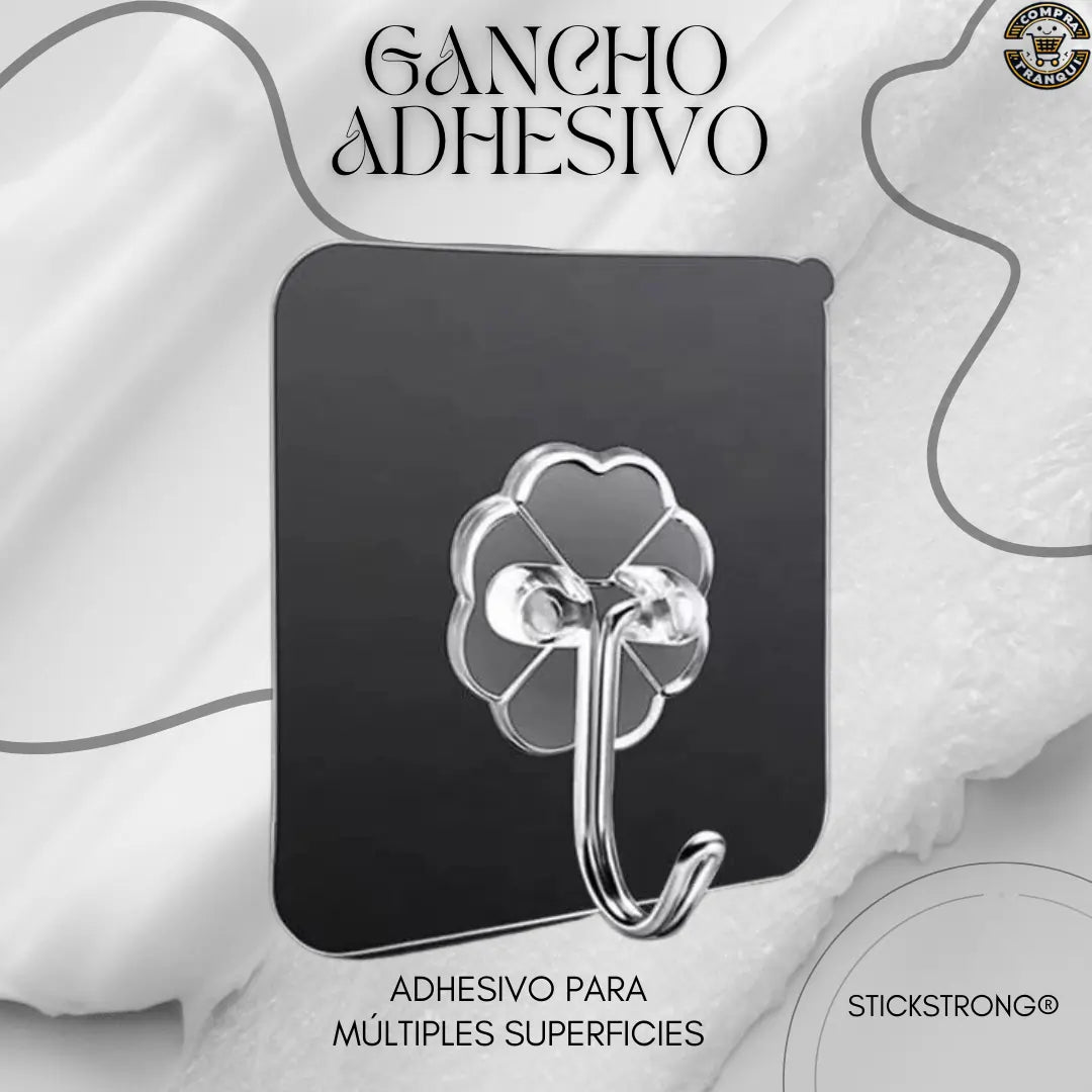 🔩¡Organiza con estilo, Olvídate de ganchos con pegote!💪 StickStrong® 🎁🤯Paga 5 y lleva 10 Ganchos adhesivos🤯🎁