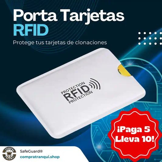 🛡️¡Bloquea el Robo Electrónico!🗃️Porta Tarjetas RFID💳 🎁Paga 5 y Lleva 10 SafeGuard®🎁