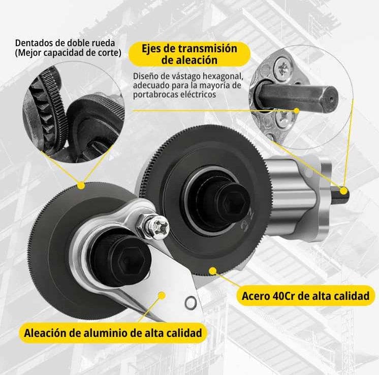 KIT TurboCortador de Láminas™ para taladro ✅ Preciso, Seguro y Fácil 🔒 Universal