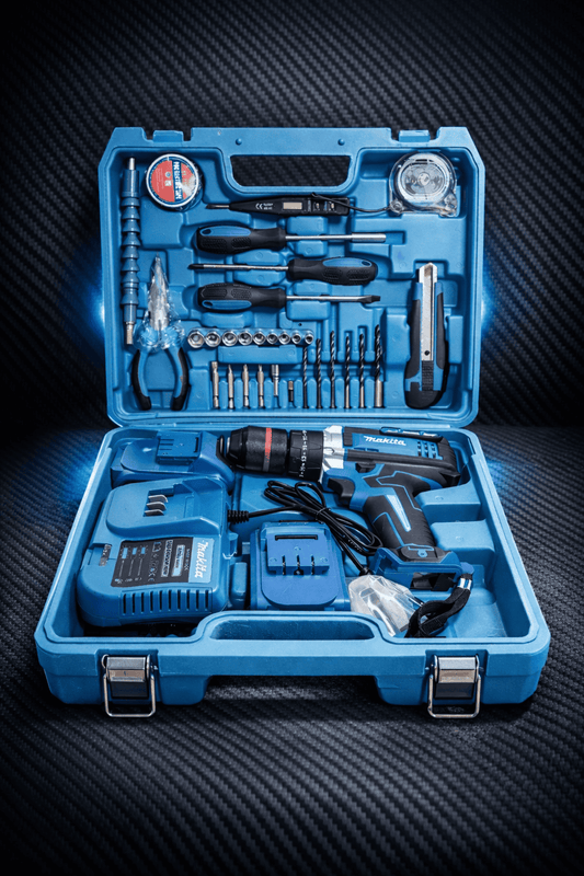 KIT TALADRO MKT 128 V CON HERRAMIENTAS