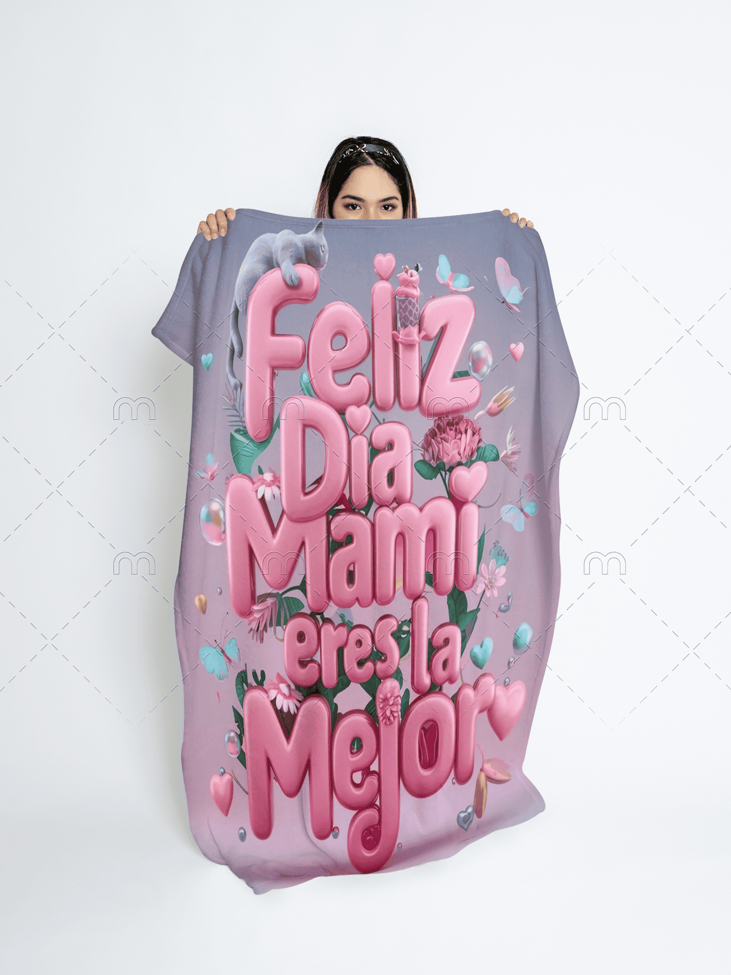 💖Manta Acolchada térmica🌷 - Con todo mi cariño Mamá  - 🎁GRATIS Hermoso Cojín🎁