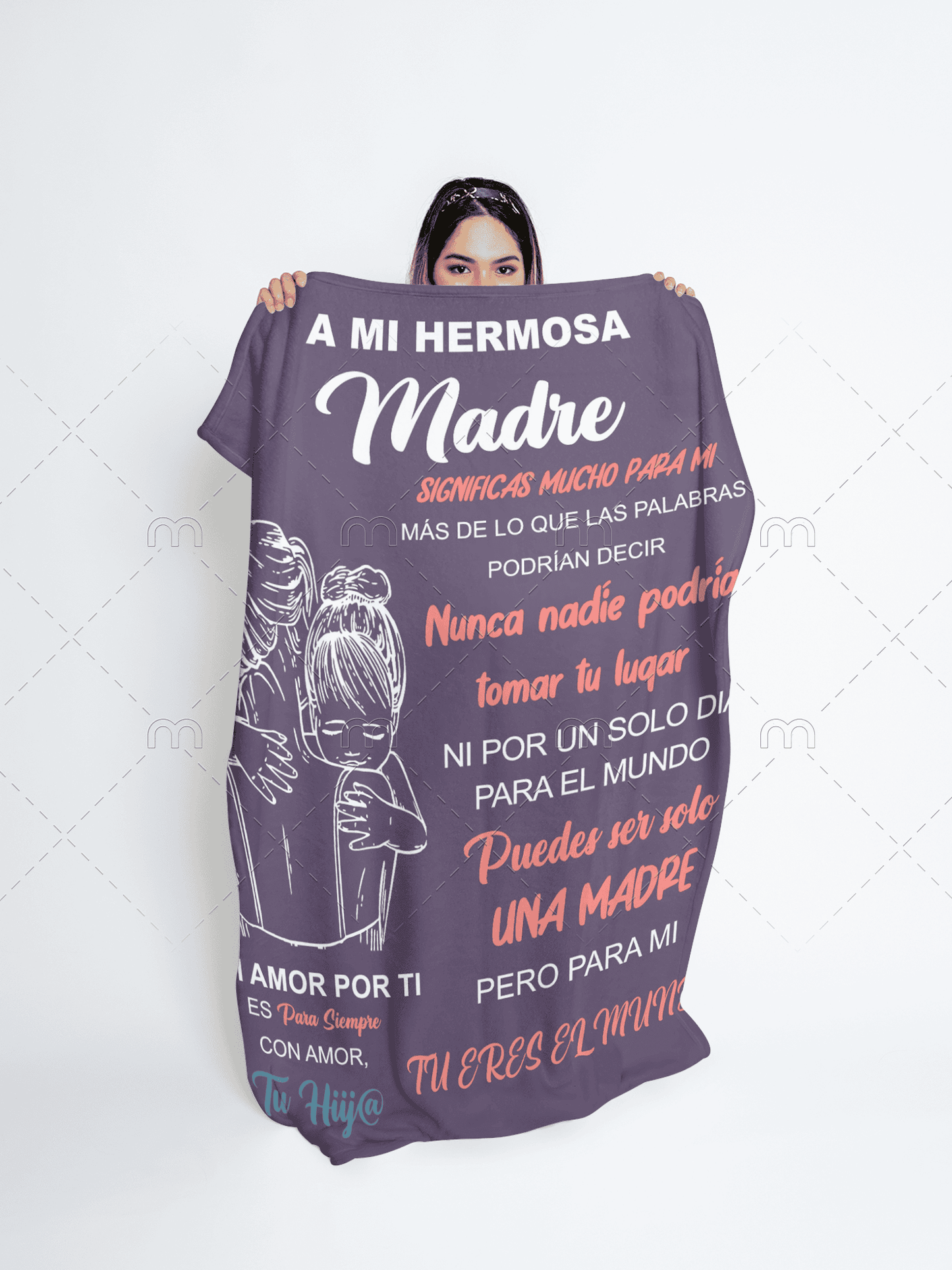 💖Manta Acolchada térmica🌷 - Con todo mi cariño Mamá  - 🎁GRATIS Hermoso Cojín🎁