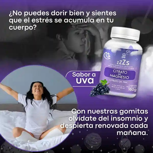 GOMAS DE MAGNESIO Y ZINC PARA EL SUEÑO
