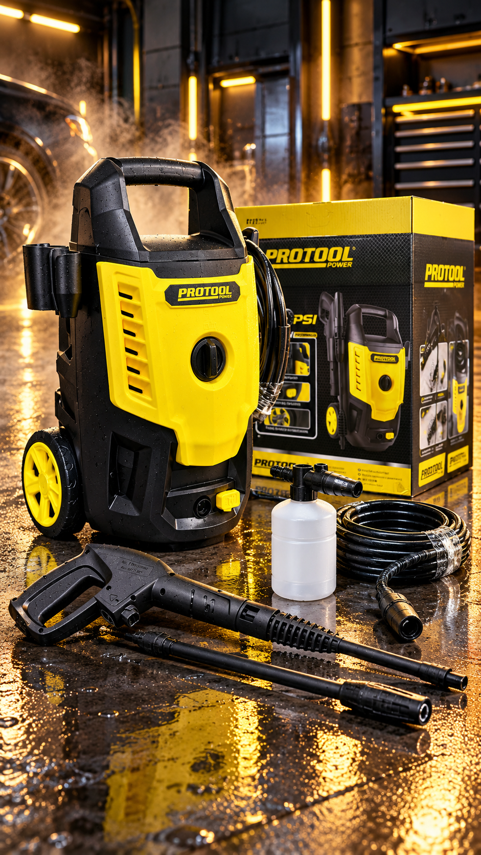 HIDROLAVADORA ELECTRICA PROTOOL 1400W 1650 PSI